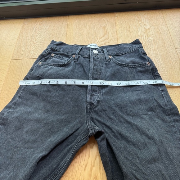 AGOLDE 90'S JEANS BLACK DISTRESSED -23 - Picture 8 of 15